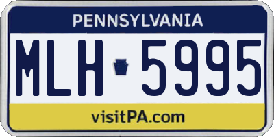 PA license plate MLH5995