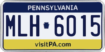PA license plate MLH6015