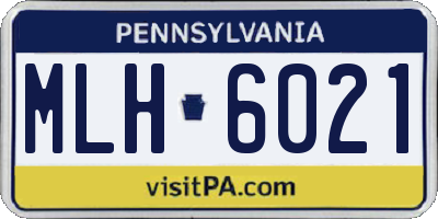 PA license plate MLH6021