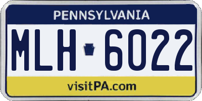 PA license plate MLH6022