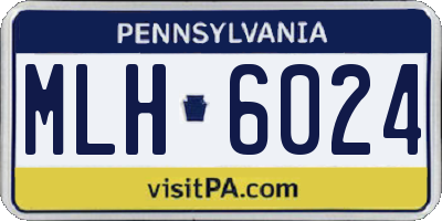 PA license plate MLH6024