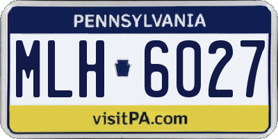 PA license plate MLH6027
