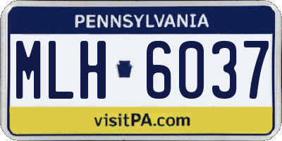 PA license plate MLH6037