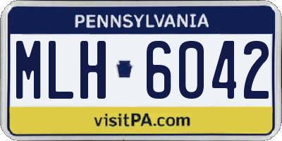 PA license plate MLH6042