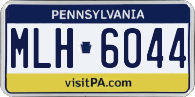 PA license plate MLH6044