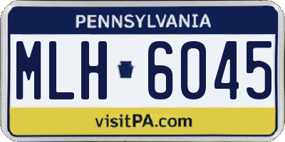 PA license plate MLH6045