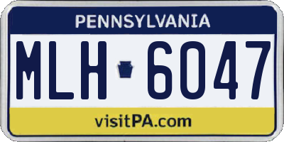 PA license plate MLH6047