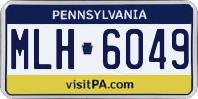 PA license plate MLH6049