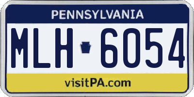 PA license plate MLH6054