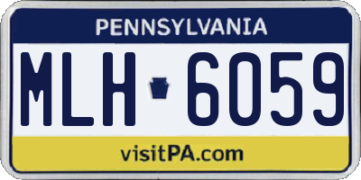 PA license plate MLH6059