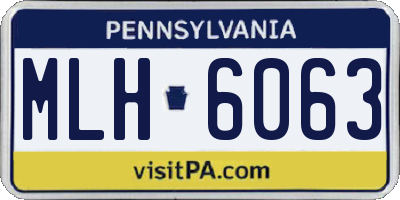 PA license plate MLH6063