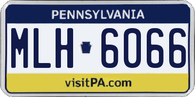 PA license plate MLH6066