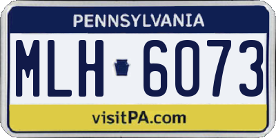 PA license plate MLH6073