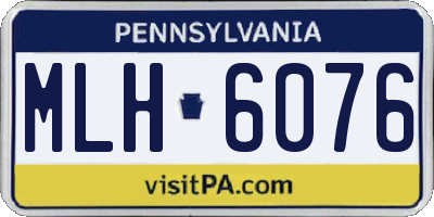 PA license plate MLH6076