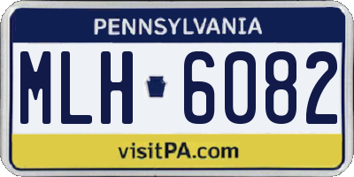 PA license plate MLH6082