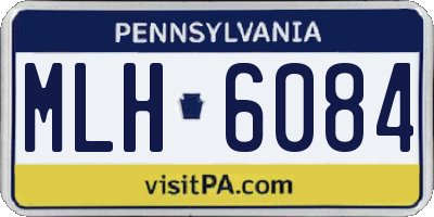 PA license plate MLH6084