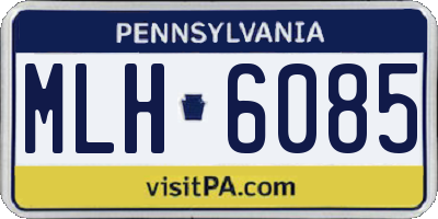 PA license plate MLH6085
