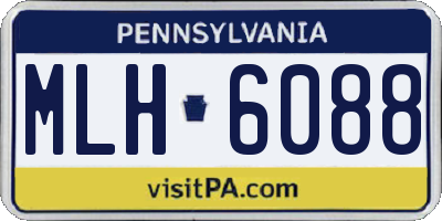 PA license plate MLH6088
