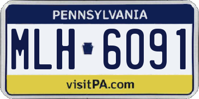 PA license plate MLH6091