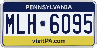 PA license plate MLH6095
