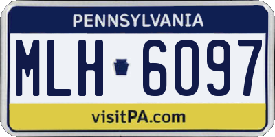 PA license plate MLH6097