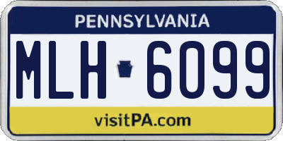 PA license plate MLH6099
