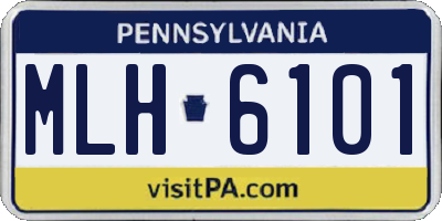 PA license plate MLH6101