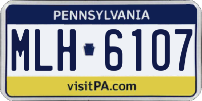 PA license plate MLH6107