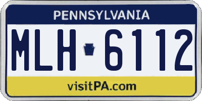 PA license plate MLH6112