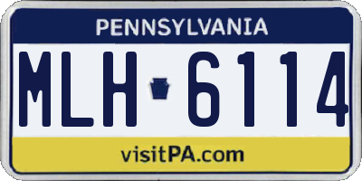 PA license plate MLH6114