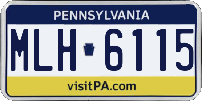 PA license plate MLH6115