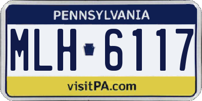 PA license plate MLH6117