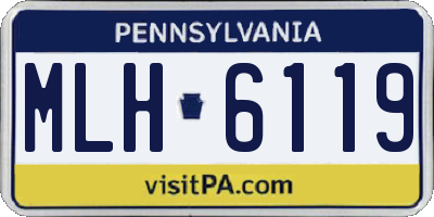 PA license plate MLH6119