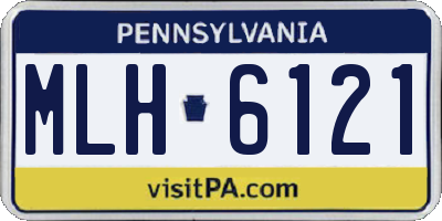 PA license plate MLH6121