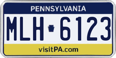PA license plate MLH6123