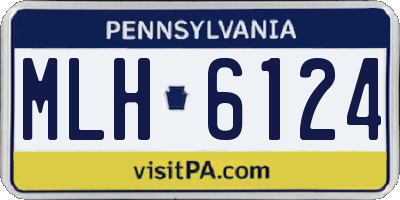 PA license plate MLH6124