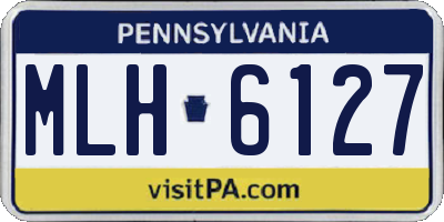 PA license plate MLH6127