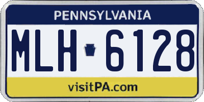 PA license plate MLH6128