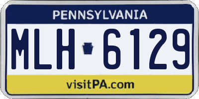 PA license plate MLH6129