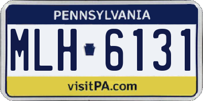 PA license plate MLH6131