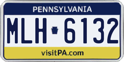 PA license plate MLH6132