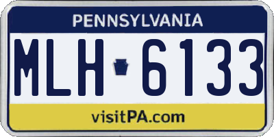 PA license plate MLH6133