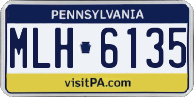 PA license plate MLH6135