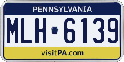 PA license plate MLH6139
