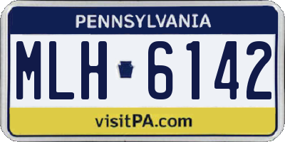PA license plate MLH6142