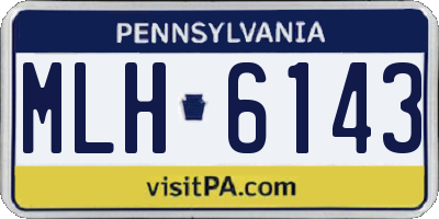 PA license plate MLH6143