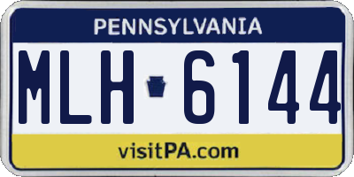 PA license plate MLH6144