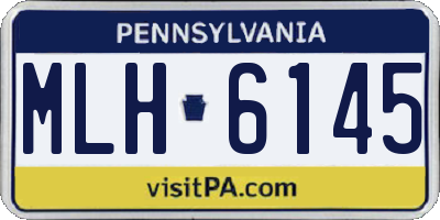 PA license plate MLH6145