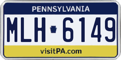 PA license plate MLH6149