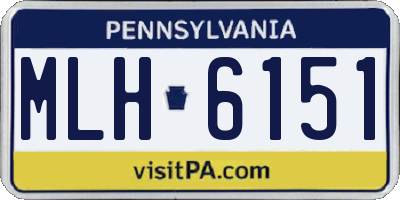 PA license plate MLH6151